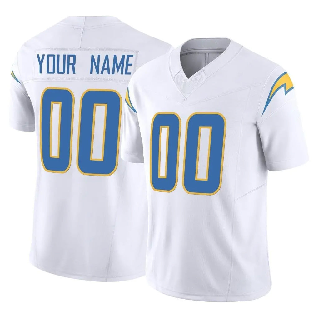 Choea Custom LA.Chargers White Limited Vapor F.U.S.E. Home Game Any Name & Numbers Stitched Jerseys