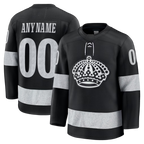 Choea Custom LA.Kings Black Alternate Premium Jerseys