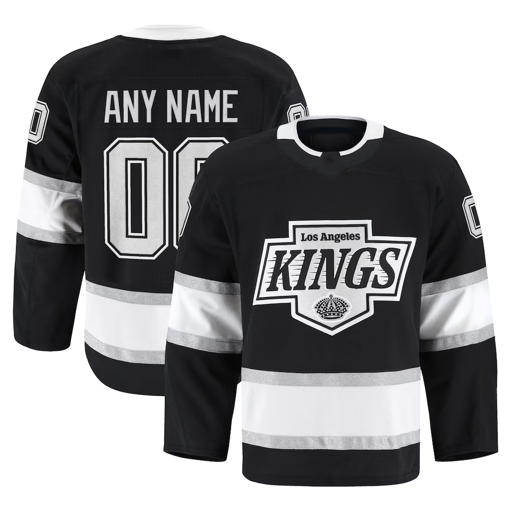Choea Custom LA.Kings Black Home Authentic Pro Jerseys