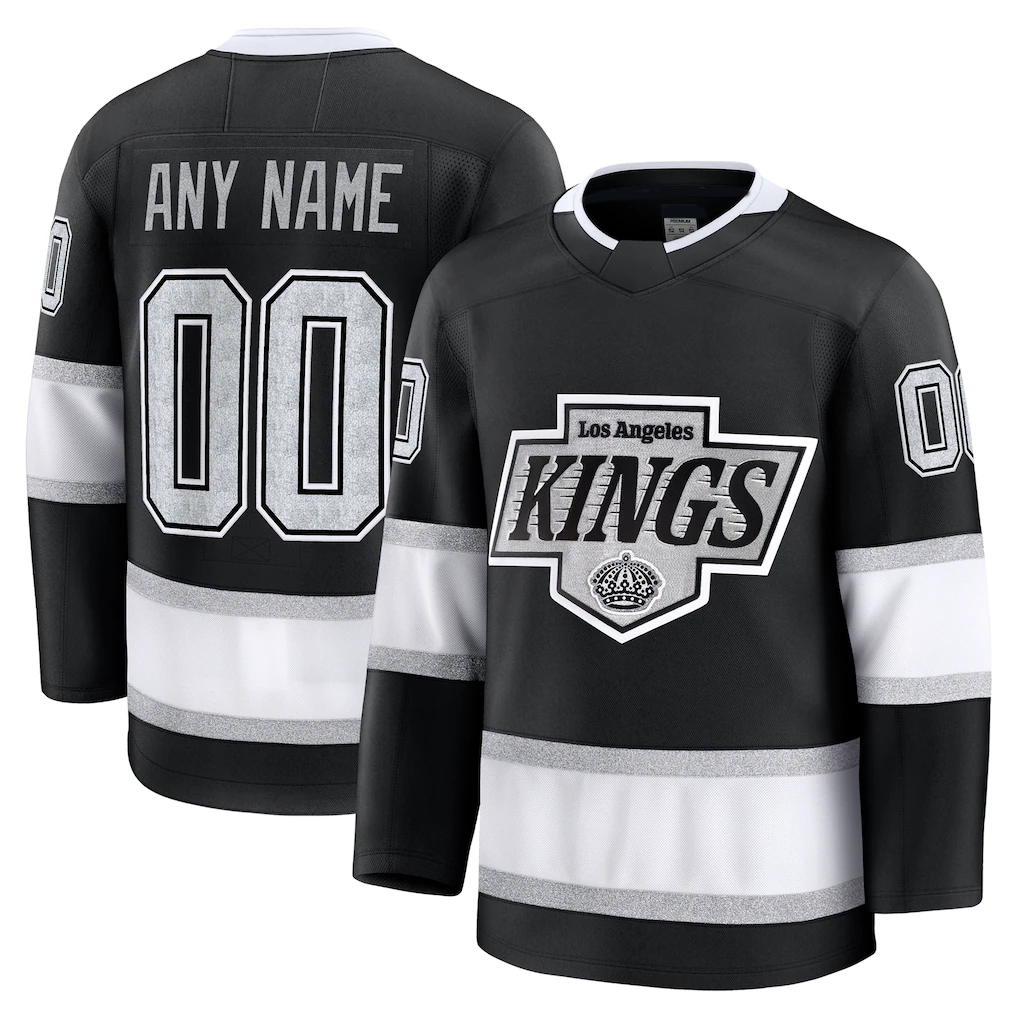 Choea Custom LA.Kings Black Home Premium Jerseys