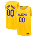 Choea Custom LA.Lakers Gold Fast Break Stitched Jerseys - Icon Edition