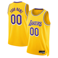 Choea Custom LA.Lakers Gold Swingman Stitched Jerseys - Icon Edition