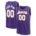 Choea Custom LA.Lakers Purple Fast Break Stitched Jerseys - Icon Edition