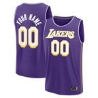 Choea Custom LA.Lakers Purple Fast Break Stitched Jerseys - Icon Edition