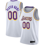 Choea Custom LA.Lakers White 2020-2021 Swingman Stitched Jerseys - Association Edition