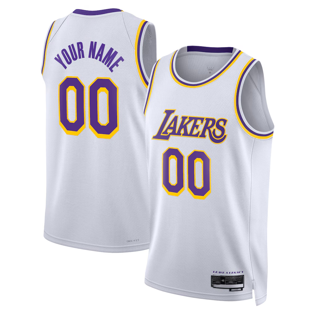 Choea Custom LA.Lakers White Swingman Stitched Jerseys - Association Edition