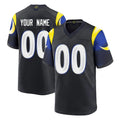 Choea Custom LA.Rams Black Midnight Rivalries Collection Home Game Any Name & Numbers Stitched Jerseys
