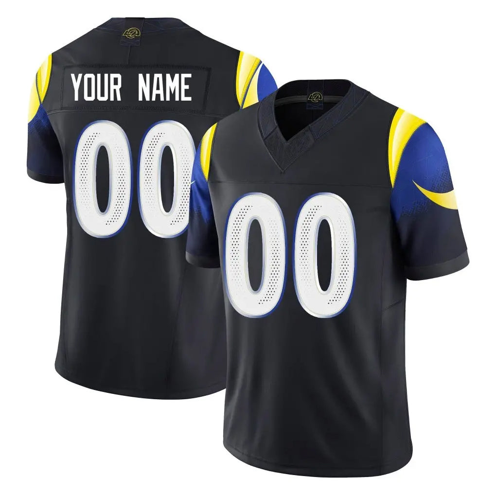 Choea Custom LA.Rams Black Midnight Rivalries Collection Limited Home Game Any Name & Numbers Stitched Jerseys