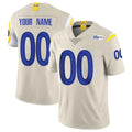 Choea Custom LA.Rams Bone Limited Vapor Home Game Any Name & Numbers Stitched Jerseys