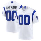 Choea Custom LA.Rams Fearsome White Home Game Any Name & Numbers Stitched Jerseys