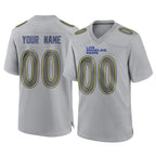 Choea Custom LA.Rams Gray Atmosphere Fashion Home Game Any Name & Numbers Stitched Jerseys