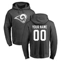 Choea Custom LA.Rams Gray Pullover Hoodie Limited Game Any Name & Numbers Stitched Jerseys