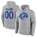 Choea Custom LA.Rams Light Gray Pullover Hoodie Limited Game Any Name & Numbers Stitched Jerseys