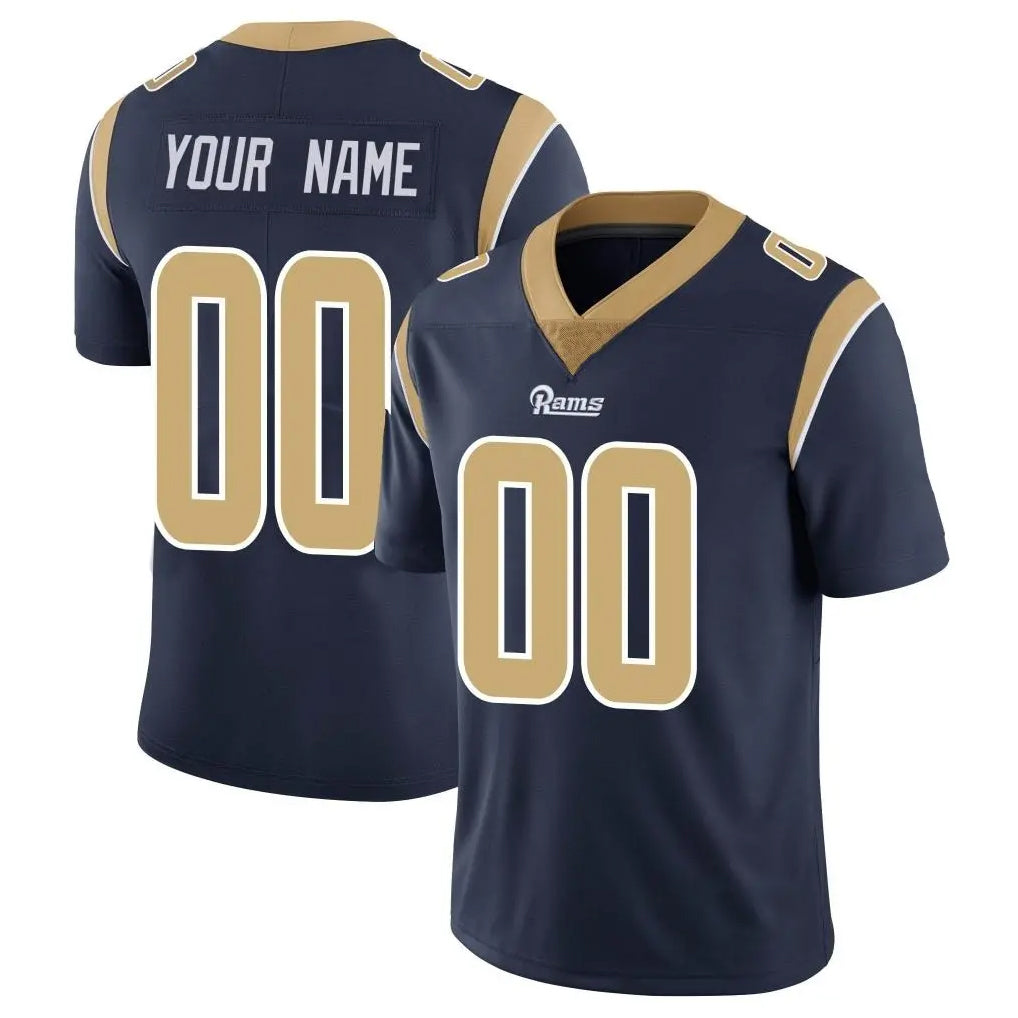 Choea Custom LA.Rams Navy Limited Vapor Untouchable Home Game Any Name & Numbers Stitched Jerseys