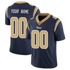 Choea Custom LA.Rams Navy Limited Vapor Untouchable Home Game Any Name & Numbers Stitched Jerseys