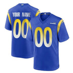 Choea Custom LA.Rams Royal Home Game Any Name & Numbers Stitched Jerseys
