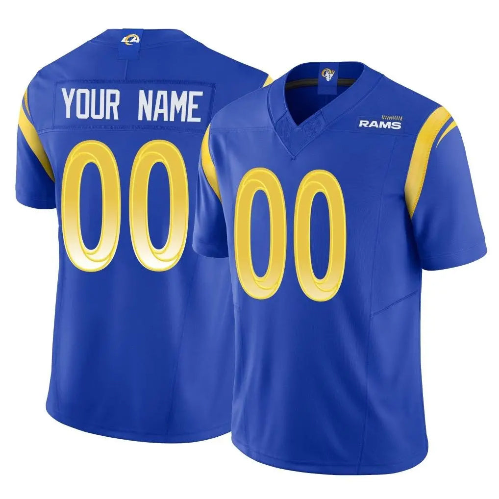 Choea Custom LA.Rams Royal Limited Vapor F.U.S.E. Home Game Any Name & Numbers Stitched Jerseys
