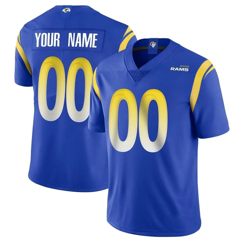 Choea Custom LA.Rams Royal Limited Vapor Untouchable Home Game Any Name & Numbers Stitched Jerseys