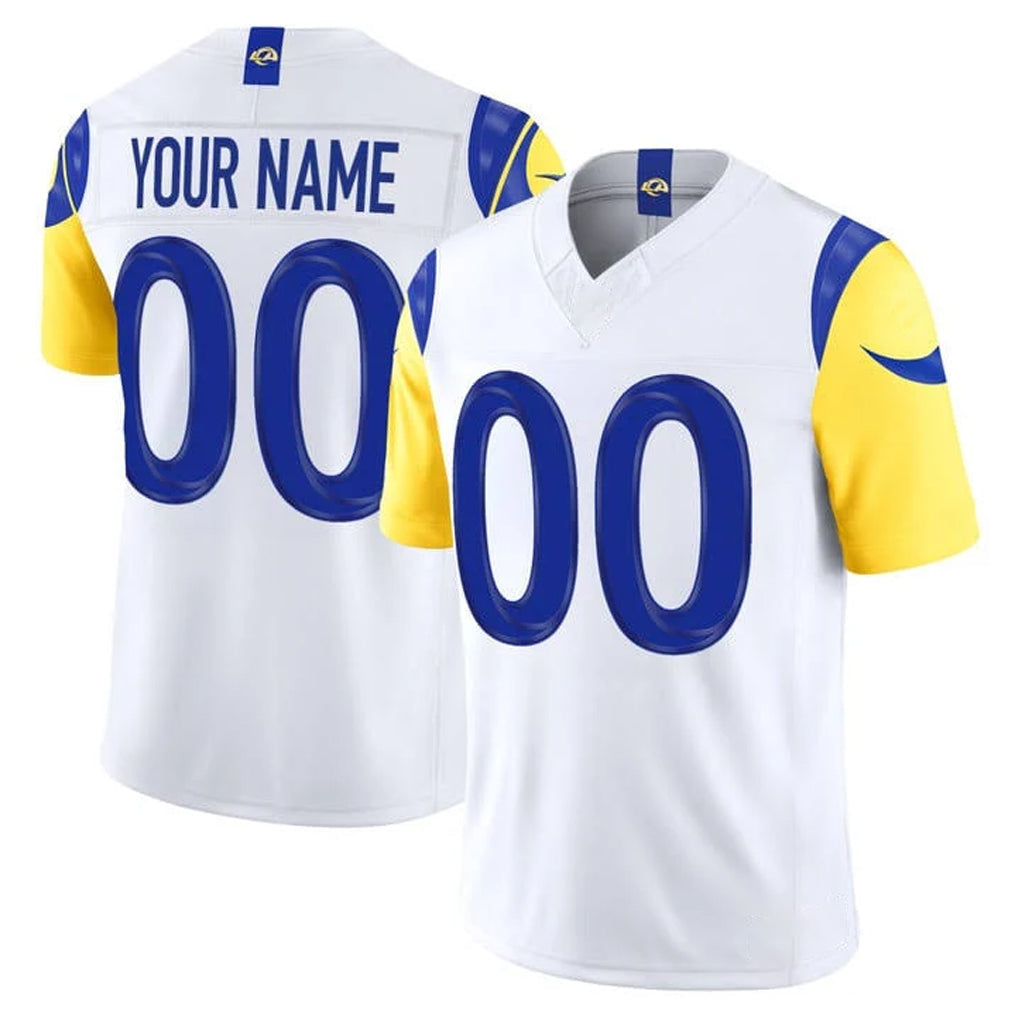 Choea Custom LA.Rams White Vapor F.U.S.E. Limited Home Game Any Name & Numbers Stitched Jerseys