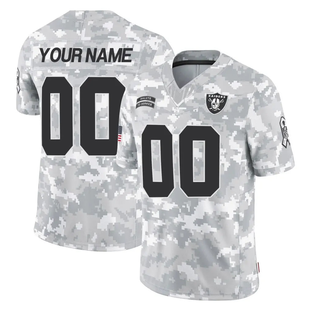 Choea Custom LV.Raiders Arctic Camo Salute To Service Limited Game Any Name & Numbers Stitched Jerseys
