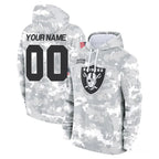 Choea Custom LV.Raiders Arctic Camo Salute to Service Hoodies Limited Game Any Name & Numbers Stitched Jerseys