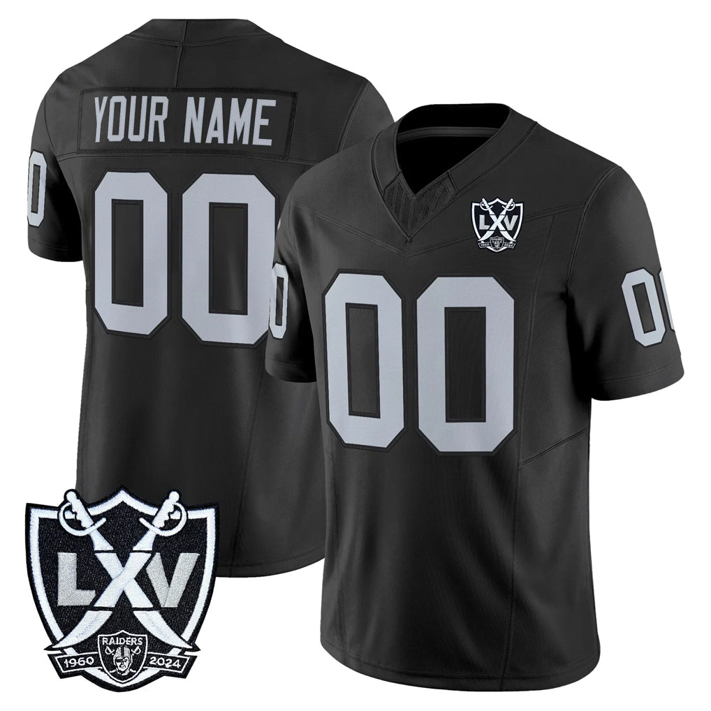 Choea Custom LV.Raiders Black 2026 Vapor Limited Home Game Any Name & Numbers Stitched Jerseys