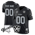 Choea Custom LV.Raiders Black 65th Anniversary Vapor Limited Home Game Any Name & Numbers Stitched Jerseys
