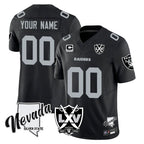 Choea Custom LV.Raiders Black 65th Anniversary Vapor Limited Home Game Any Name & Numbers Stitched Jerseys