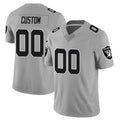 Choea Custom LV.Raiders Gray Limited Vapor F.U.S.E. Home Game Stitched Jerseys