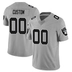 Choea Custom LV.Raiders Gray Limited Vapor F.U.S.E. Home Game Stitched Jerseys