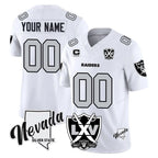 Choea Custom LV.Raiders White 2026 Vapor Limited 65th Anniversary Home Game Any Name & Numbers Stitched Jerseys