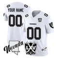 Choea Custom LV.Raiders White 65th Anniversary Vapor Limited Home Game Any Name & Numbers Stitched Jerseys