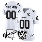 Choea Custom LV.Raiders White 65th Anniversary Vapor Limited Home Game Any Name & Numbers Stitched Jerseys