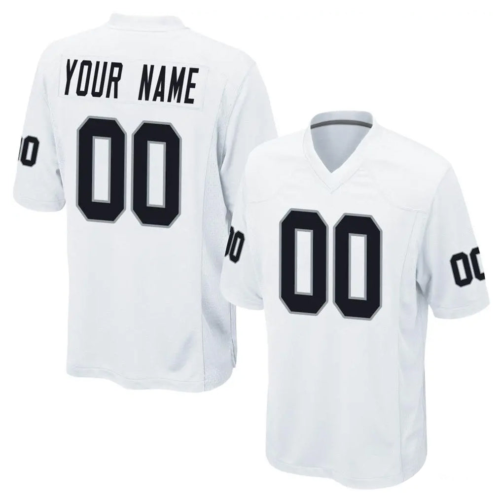 Choea Custom LV.Raiders White Home Game Any Name & Numbers Stitched Jerseys