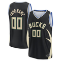 Choea Custom M.Bucks Black Fast Break Jerseys - Statement Edition