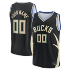 Choea Custom M.Bucks Black Fast Break Jerseys - Statement Edition