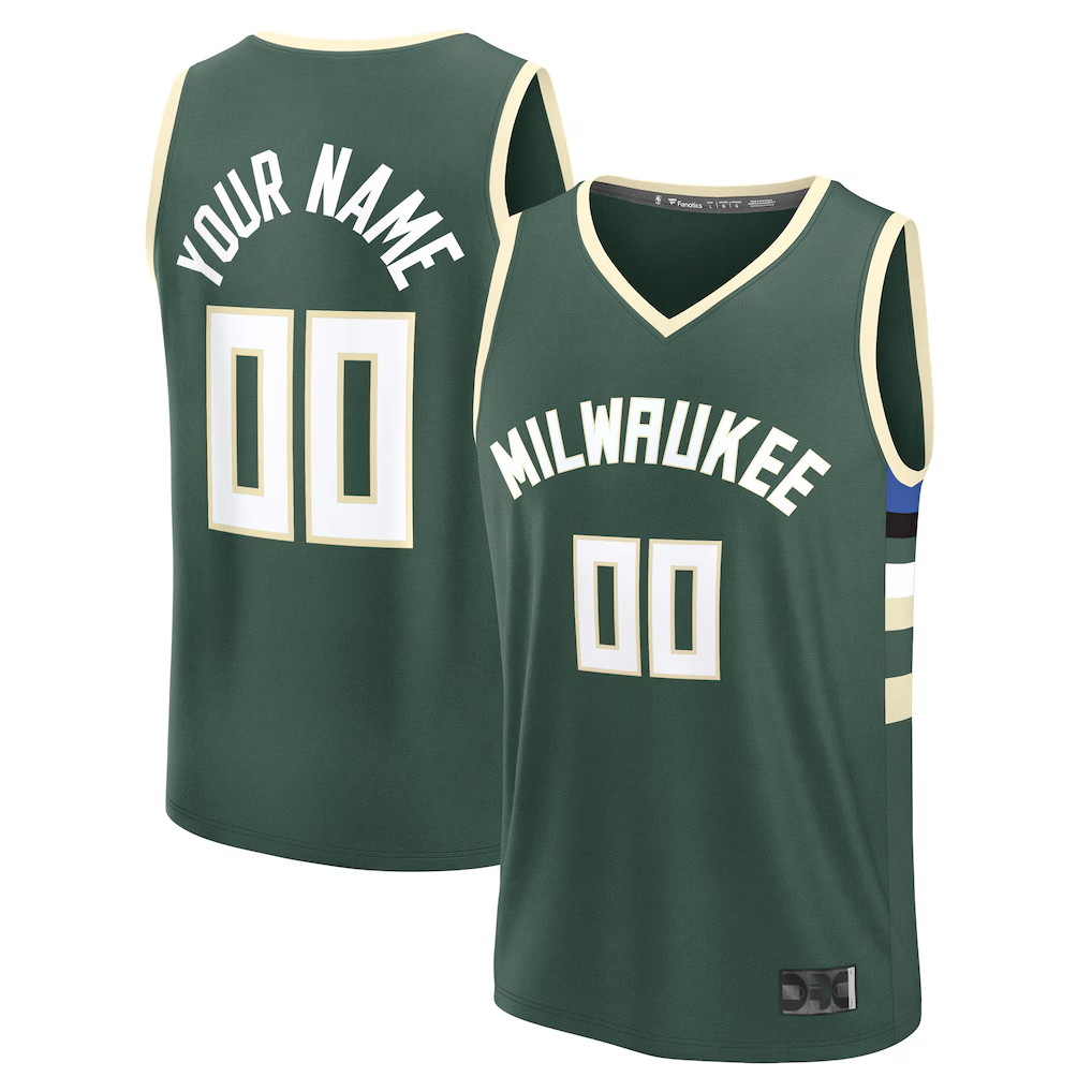 Choea Custom M.Bucks Green Fast Break Jerseys - Icon Edition