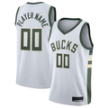 Choea Custom M.Bucks White 2020-21 Swingman Custom Jerseys - Association Edition