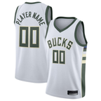 Choea Custom M.Bucks White 2020-21 Swingman Custom Jerseys - Association Edition