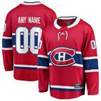 Choea Custom M.Canadiens Red Home Breakaway Jerseys