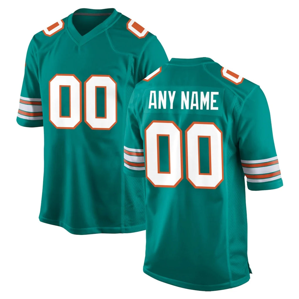 Choea Custom M.Dolphins Aqua Alternate Home Game Any Name & Numbers Stitched Jerseys