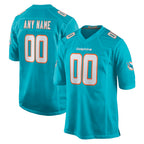 Choea Custom M.Dolphins Aqua Home Game Any Name & Numbers Stitched Jerseys