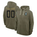 Choea Custom M.Dolphins Olive Salute to Service Pullover Hoodies Limited Any Name & Numbers Stitched Jerseys
