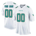 Choea Custom M.Dolphins White Home Game Any Name & Numbers Stitched Jerseys