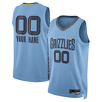 Choea Custom M.Grizzlies Blue 2022-2023 Swingman Stitched Jerseys- Statement Edition