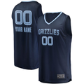 Choea Custom M.Grizzlies Navy Fast Break Replica Stitched Jerseys- Icon Edition