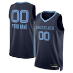 Choea Custom M.Grizzlies Navy Swingman Stitched Jerseys- Icon Edition