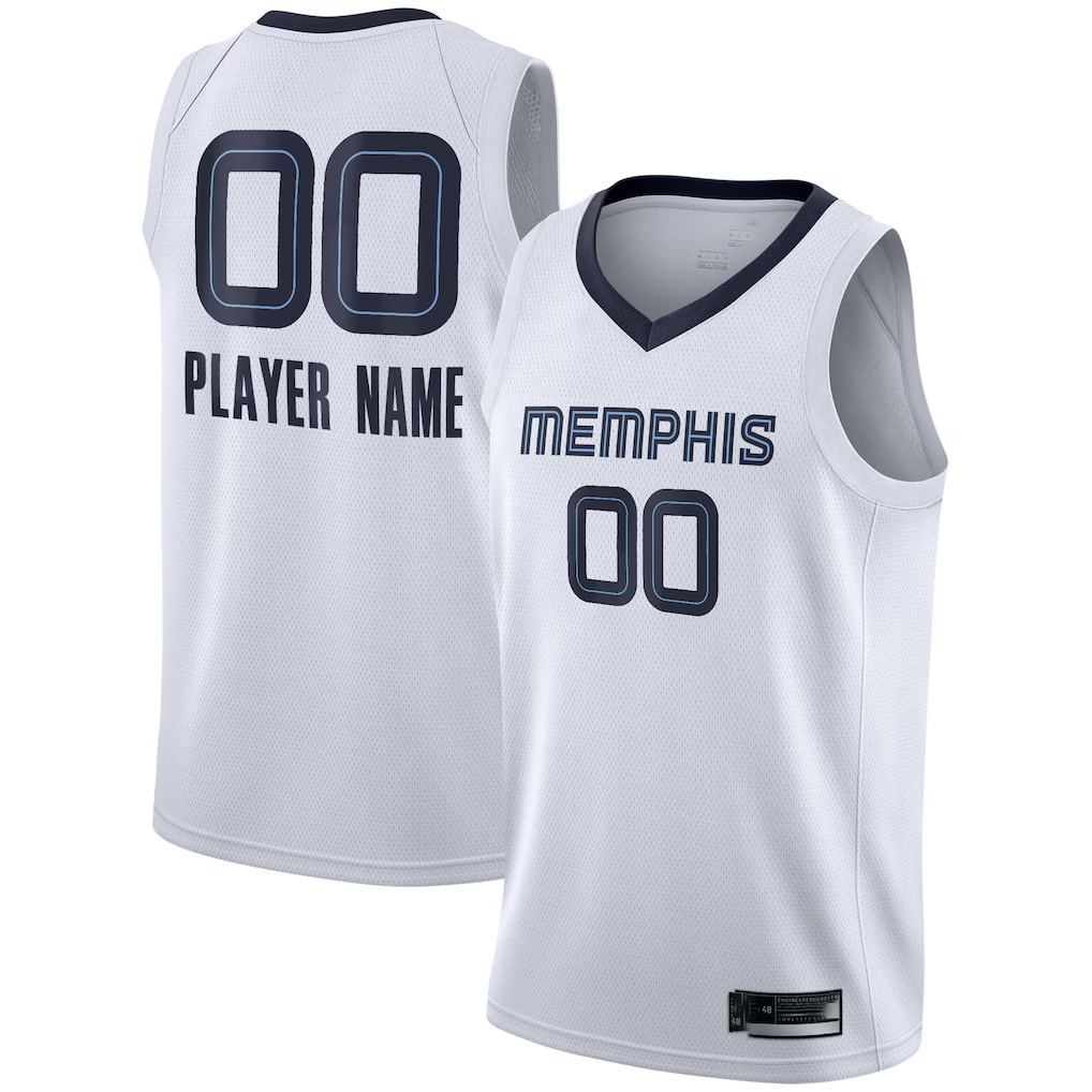Choea Custom M.Grizzlies White 2020-2021 Swingman Stitched Jerseys - Association Edition