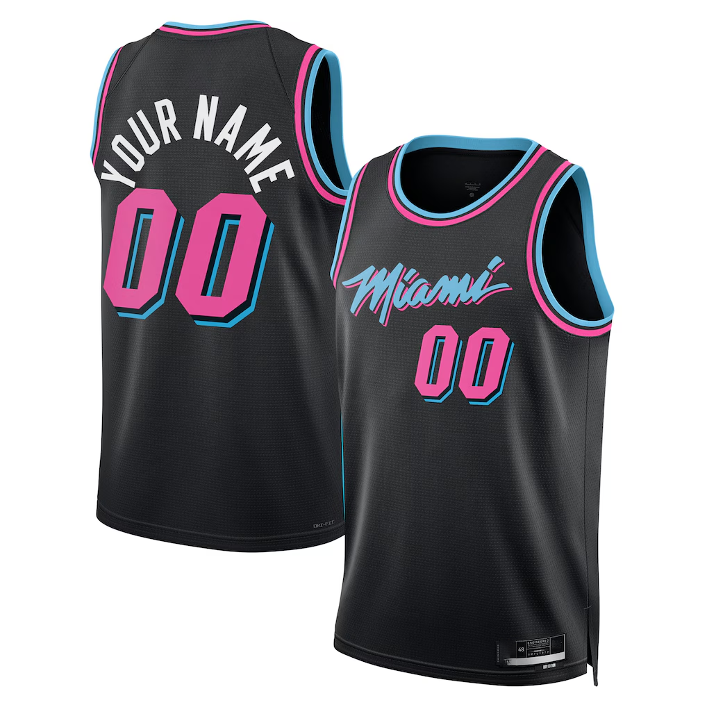 Choea Custom M.Heat Black 202526 City Edition Swingman Jerseys