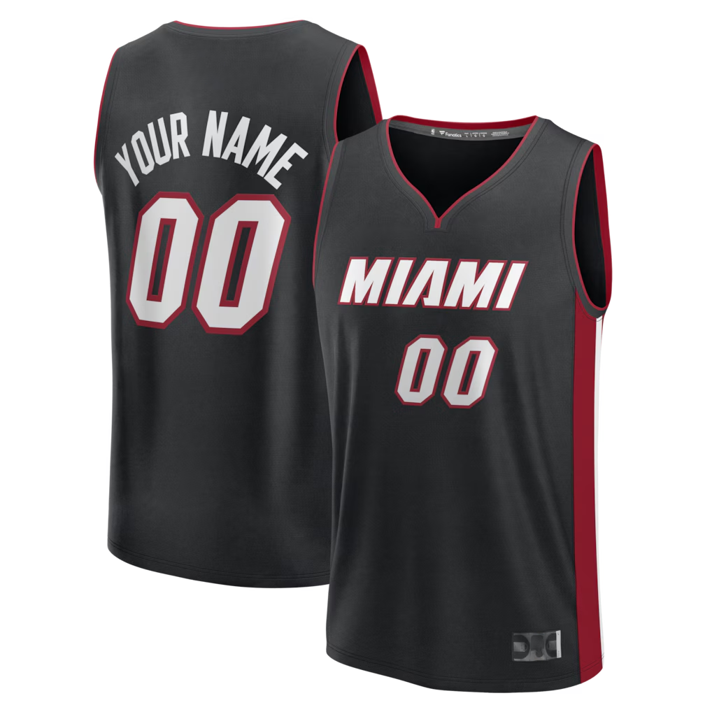Choea Custom M.Heat Black Fast Break Jerseys - Icon Edition